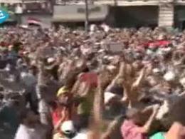 متفرق کردن معترضان مصری از سوری وزارت کشور مصر