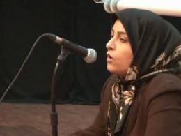 شعر خوانی خانم حسنا محمدزاده در موسسه رسالات لبنان