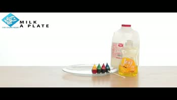آزمایشات علمی/ایجاد رنگین کمان در شیر